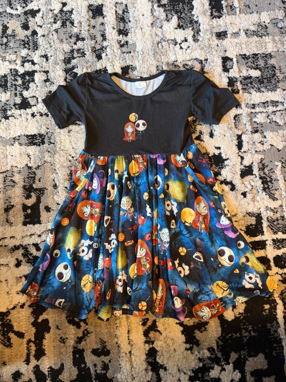 Jack and Sally The Nightmare Before Christmas Spin dress with pockets size 5/6